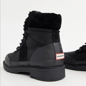 Hunter Insulated Black Leather Hiker Boots 10